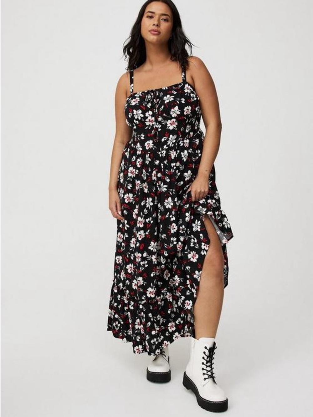 Torrid Black Floral Maxi Dress